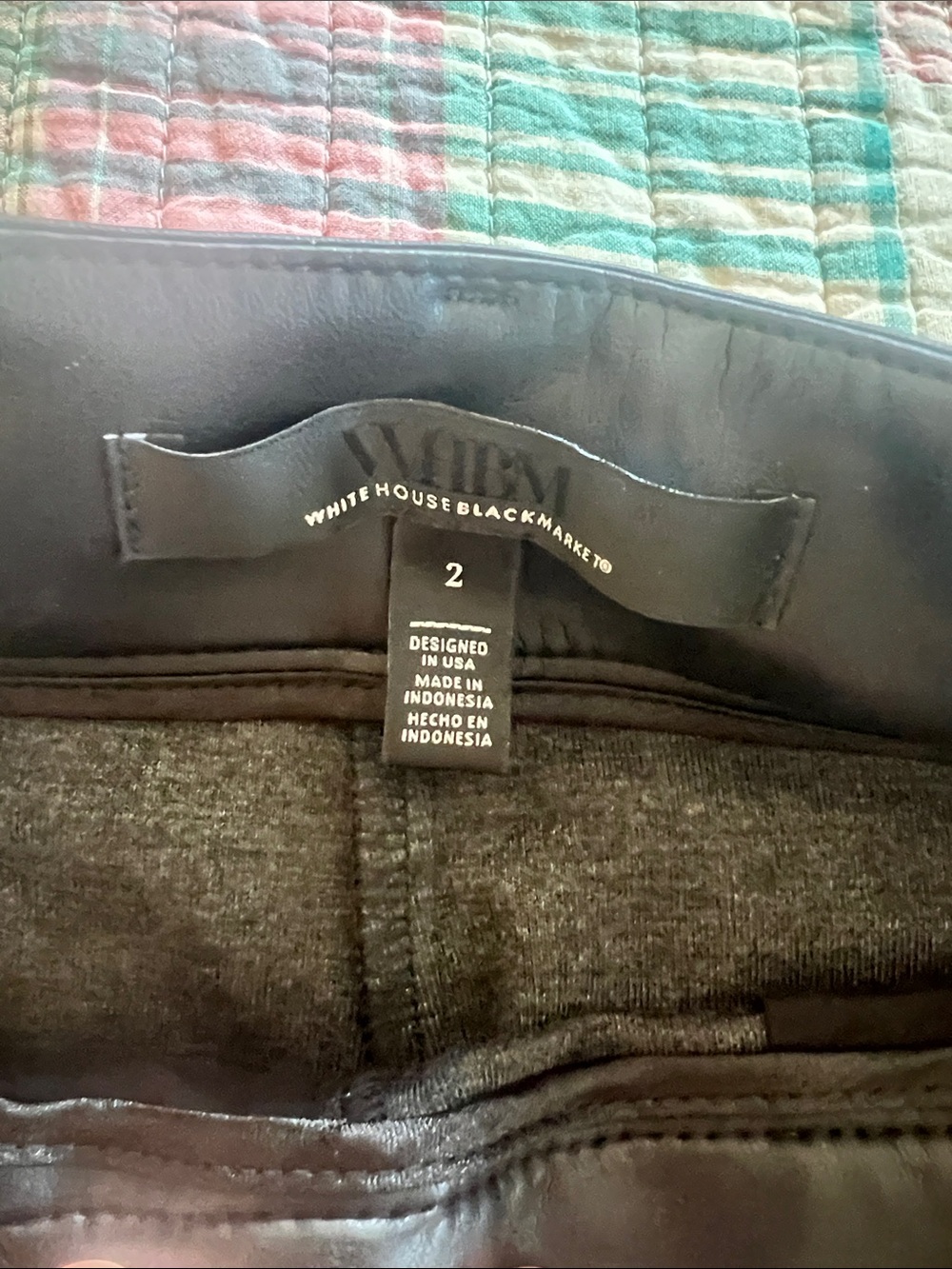 White House Black Market Wide-Leg Faux Leather Pants in Black NEVER WORN - Picture 2 of 5